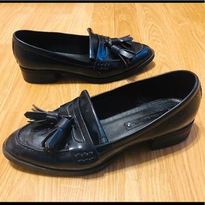 Zara Woman Leather loafers / slip-ons